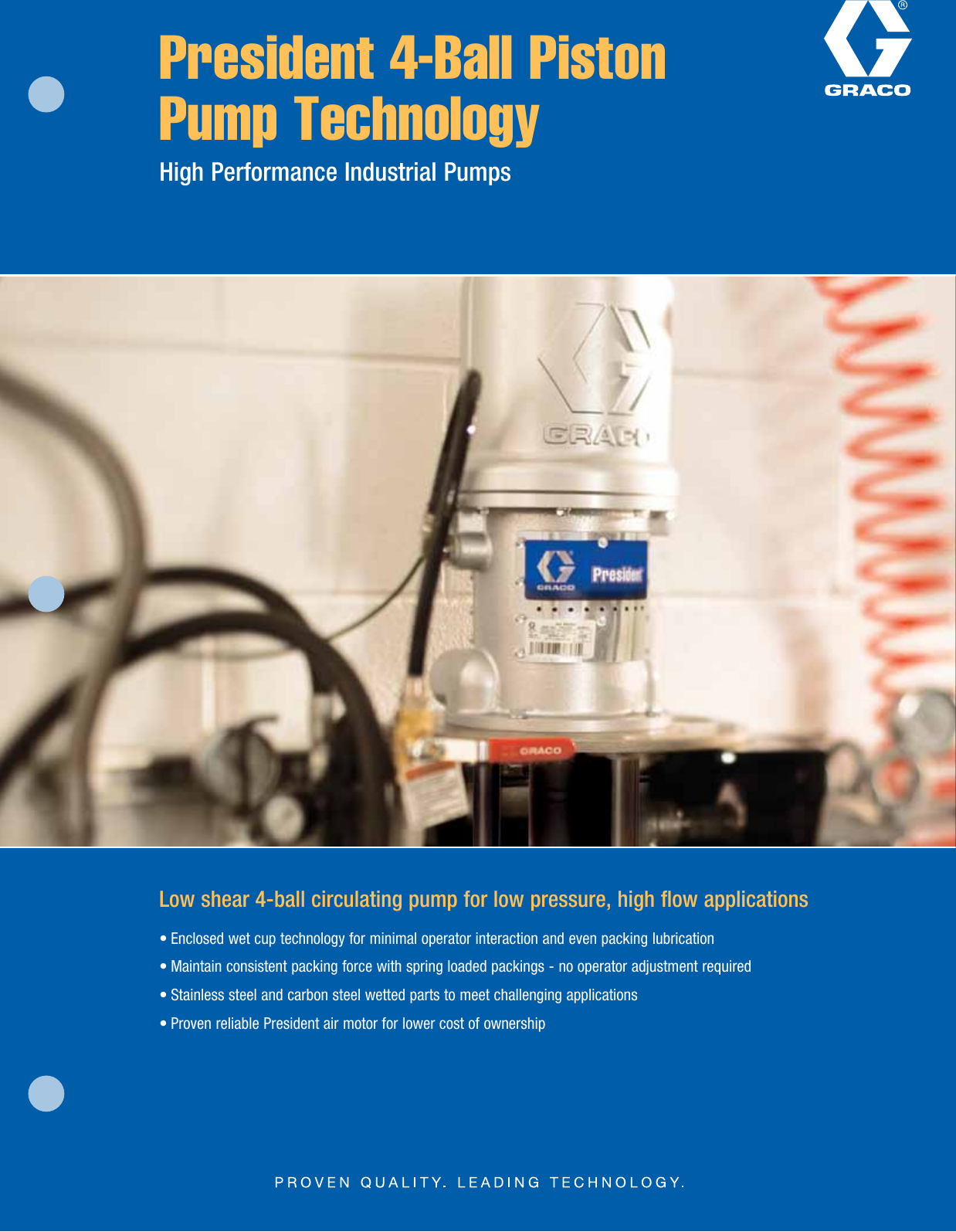 Page 1 of 2 - Graco Graco-344916En-A-President-4-Ball-Piston-Pump-Users-Manual- 344916EN-A President 4-Ball Piston Pump Flyer  Graco-344916en-a-president-4-ball-piston-pump-users-manual