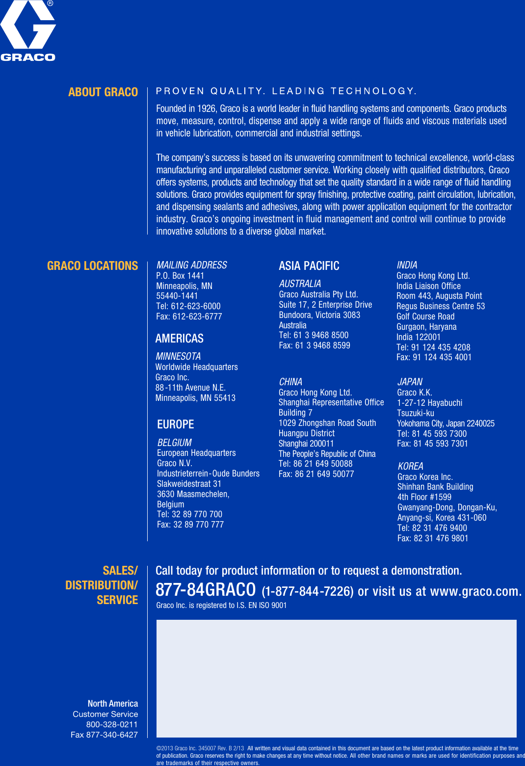 Page 12 of 12 - Graco Graco-345007En-B-Pro-Xp-Electrostatic-Gun-Users-Manual- 345007EN-B Pro Xp Electrostatic Gun Brochure  Graco-345007en-b-pro-xp-electrostatic-gun-users-manual