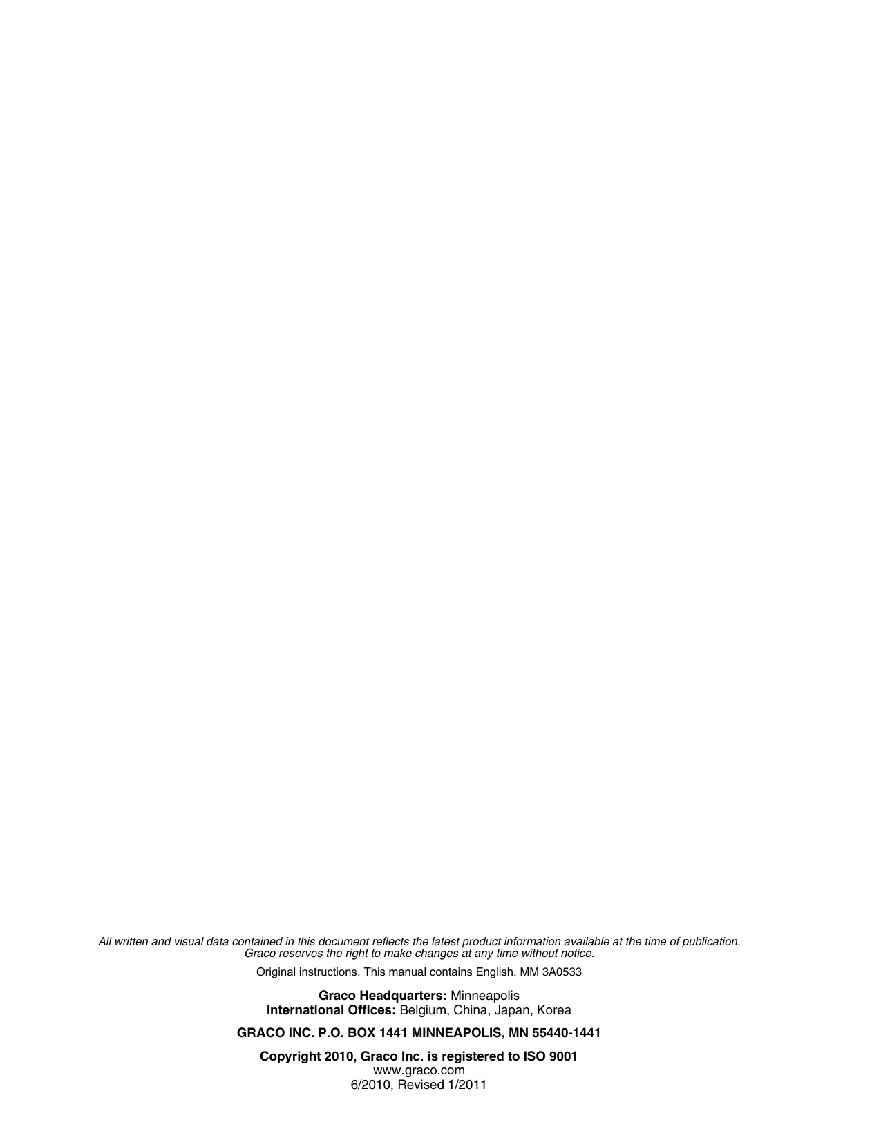 Page 4 of 4 - Graco Graco-3A0533D-G3-Pump-Element-Replacement-Kit-Users-Manual- 3A0533D G3 Pump Element Replacement Kit, Instructions, English  Graco-3a0533d-g3-pump-element-replacement-kit-users-manual