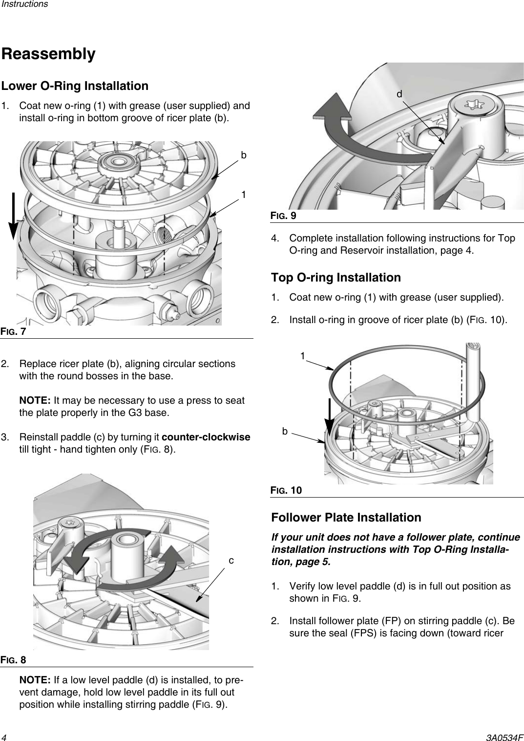 Page 4 of 6 - Graco Graco-3A0534F-G3-Reservoir-And-O-Ring-Replacment-Kit-Users-Manual- 3A0534F G3 Reservoir And O-Ring Replacment Kit  Graco-3a0534f-g3-reservoir-and-o-ring-replacment-kit-users-manual