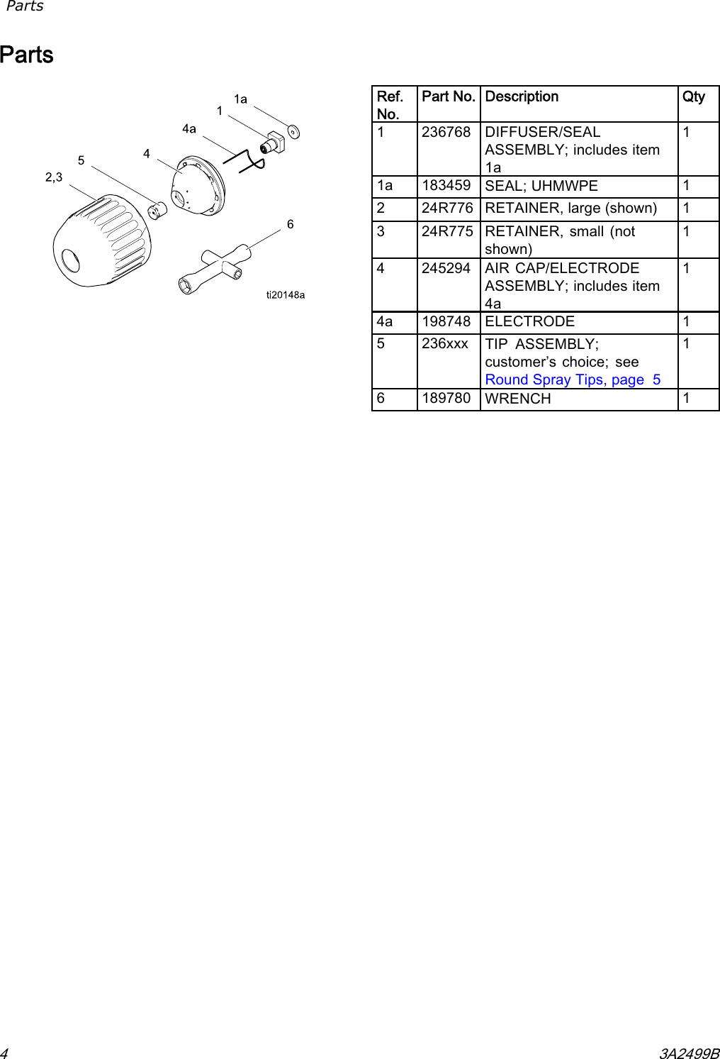 Graco 3A2499Bround Spray Kit Users Manual 3A2499B, Instructions Parts