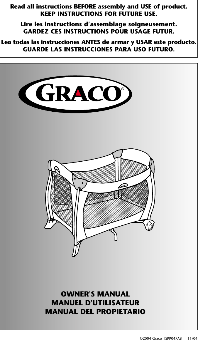Graco 9000 Baby Playpen User Manual