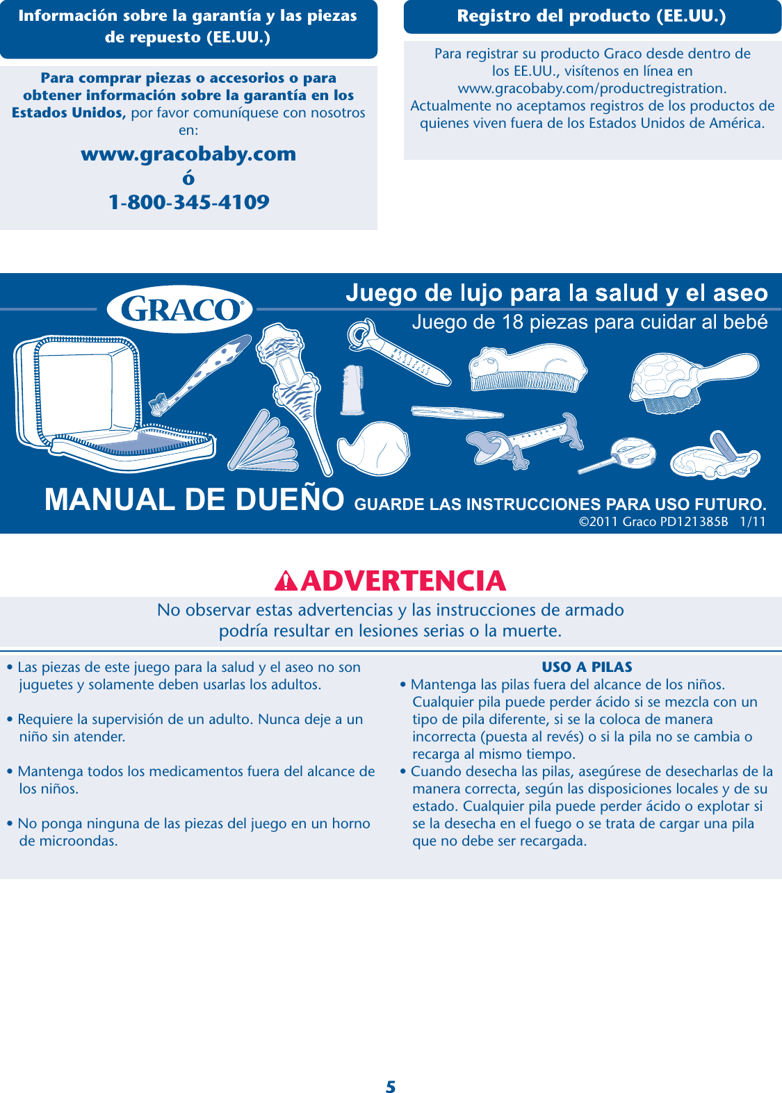 graco deluxe health and grooming kit pd121385b users manual pd