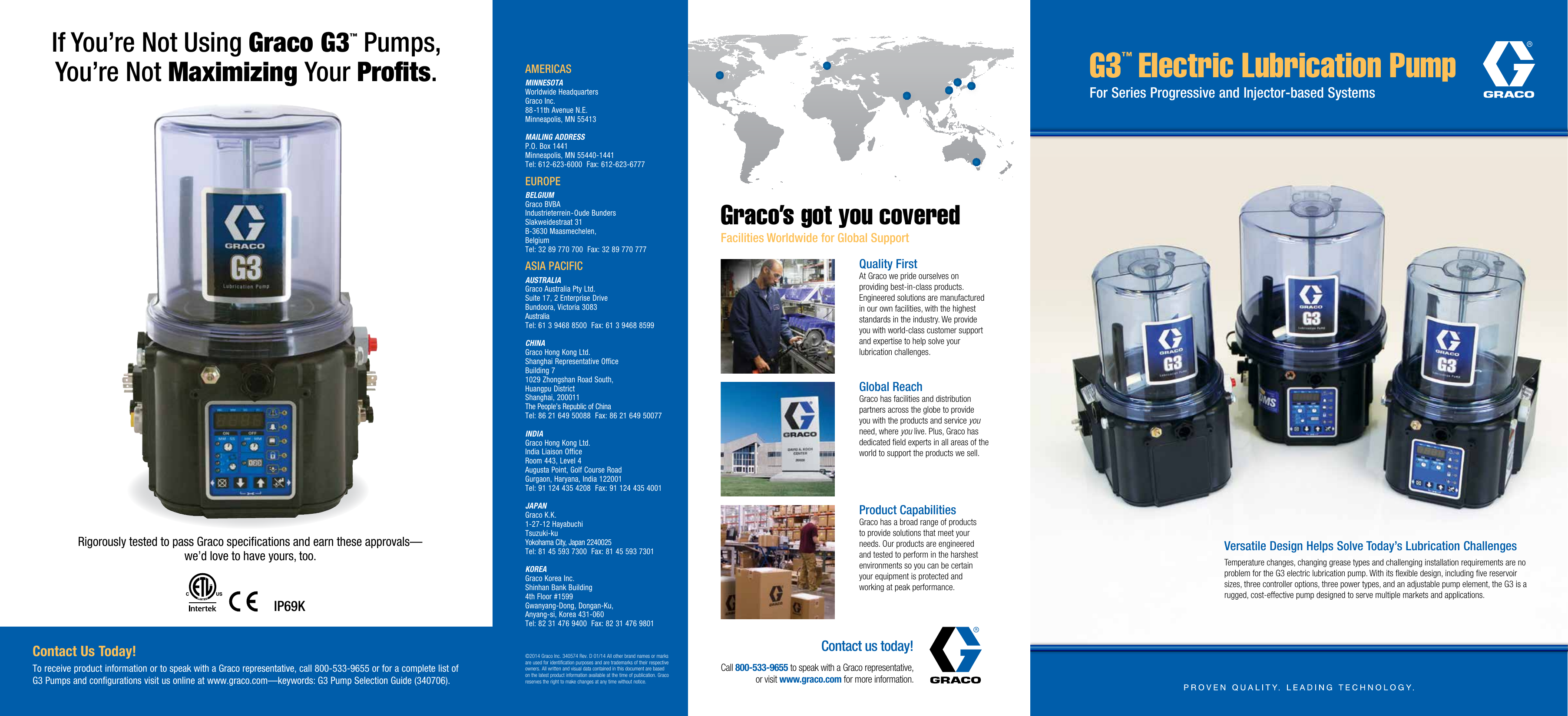 Page 1 of 6 - Graco Graco-G3-Series-Lubrication-Pumps-Users-Manual- G3 Series Lubrication Pumps Brochure  Graco-g3-series-lubrication-pumps-users-manual