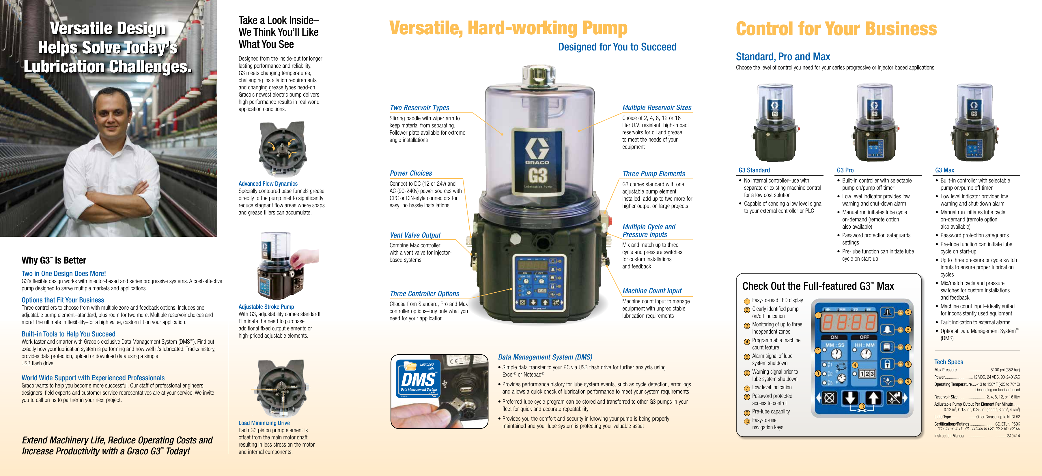 Page 3 of 6 - Graco Graco-G3-Series-Lubrication-Pumps-Users-Manual- G3 Series Lubrication Pumps Brochure  Graco-g3-series-lubrication-pumps-users-manual