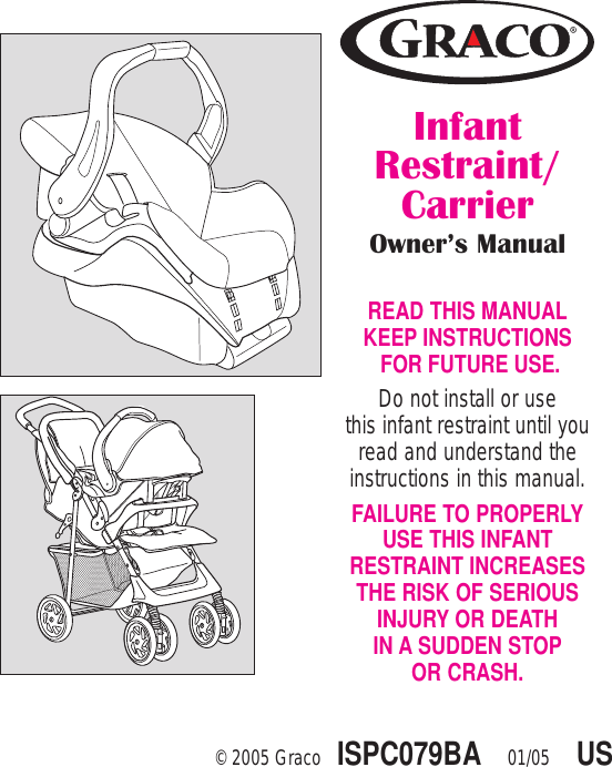 Graco Infant Restraint Carrier Ispc079Ba Users Manual Eng