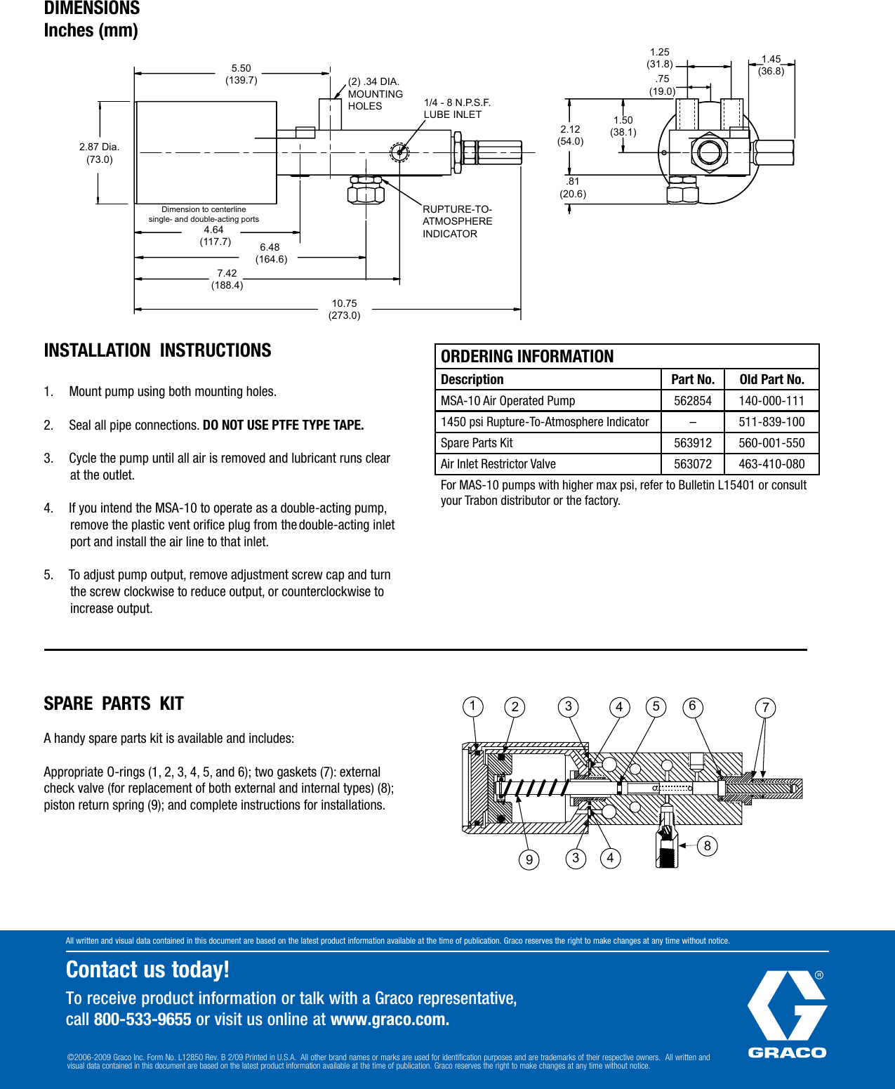 Page 2 of 2 - Graco Graco-Msa-10-Air-Operated-Pump-Users-Manual-  Graco-msa-10-air-operated-pump-users-manual