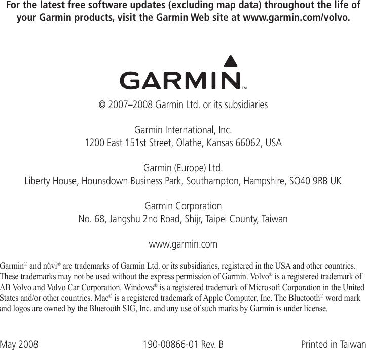 Page 8 of 8 - Graco Graco-Nuvi-760-Users-Manual-  Graco-nuvi-760-users-manual