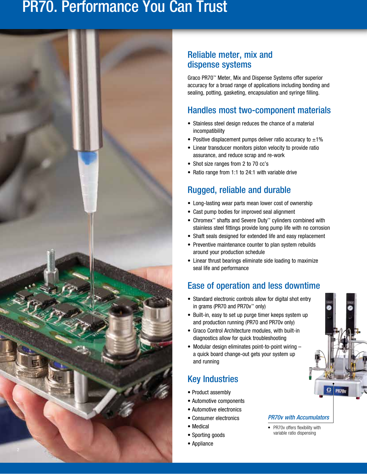 Page 2 of 8 - Graco Graco-Pr70-Series-Product-Users-Manual- PR70 Series Product Brochure  Graco-pr70-series-product-users-manual