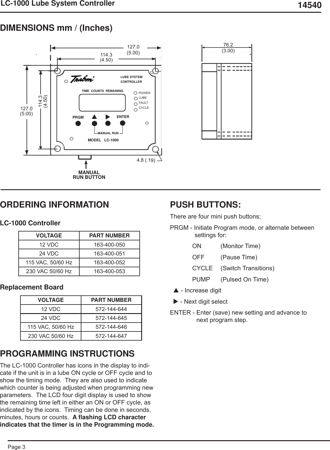 Page 3 of 8 - Graco Graco-Trabon-Lc-1000-Users-Manual- 14540  Graco-trabon-lc-1000-users-manual