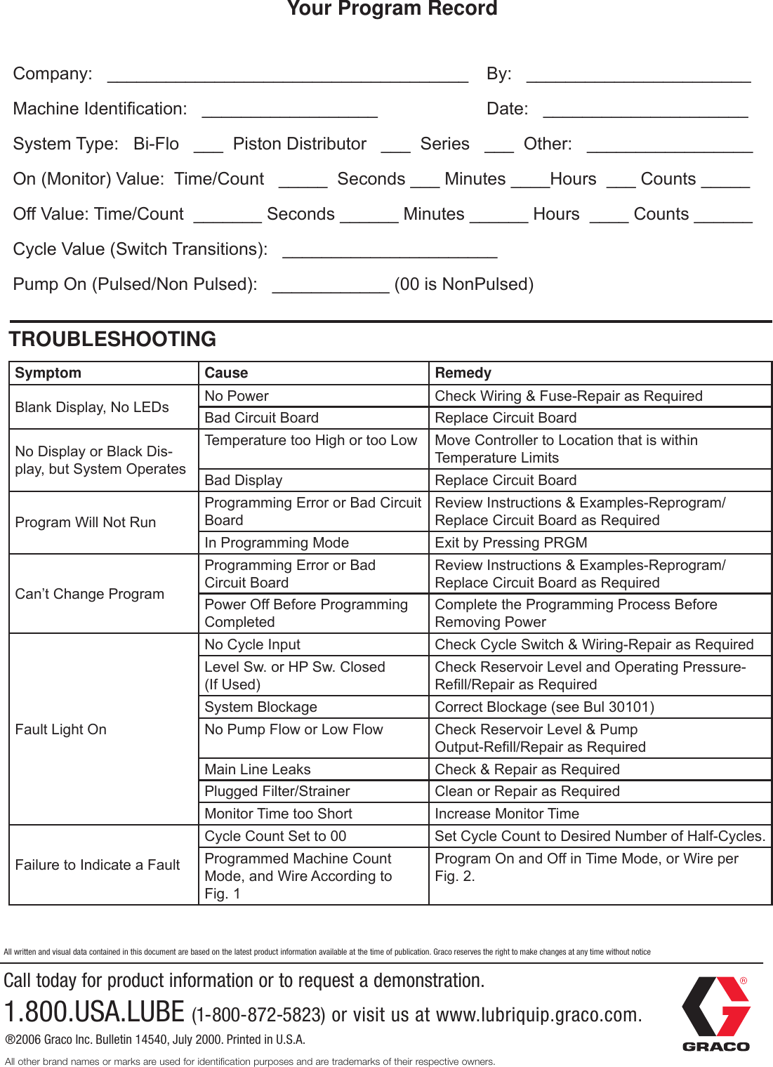 Page 8 of 8 - Graco Graco-Trabon-Lc-1000-Users-Manual- 14540  Graco-trabon-lc-1000-users-manual