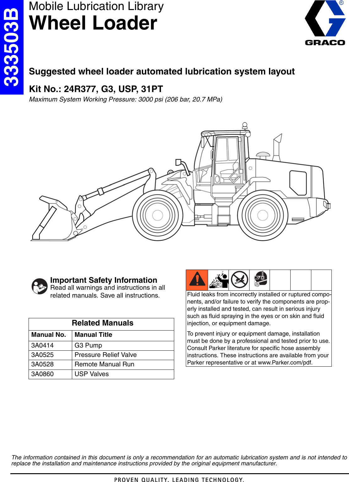 Page 1 of 6 - Graco Graco-Wheel-Loader-333503B-Users-Manual- Wheel Loader 333503B  Graco-wheel-loader-333503b-users-manual