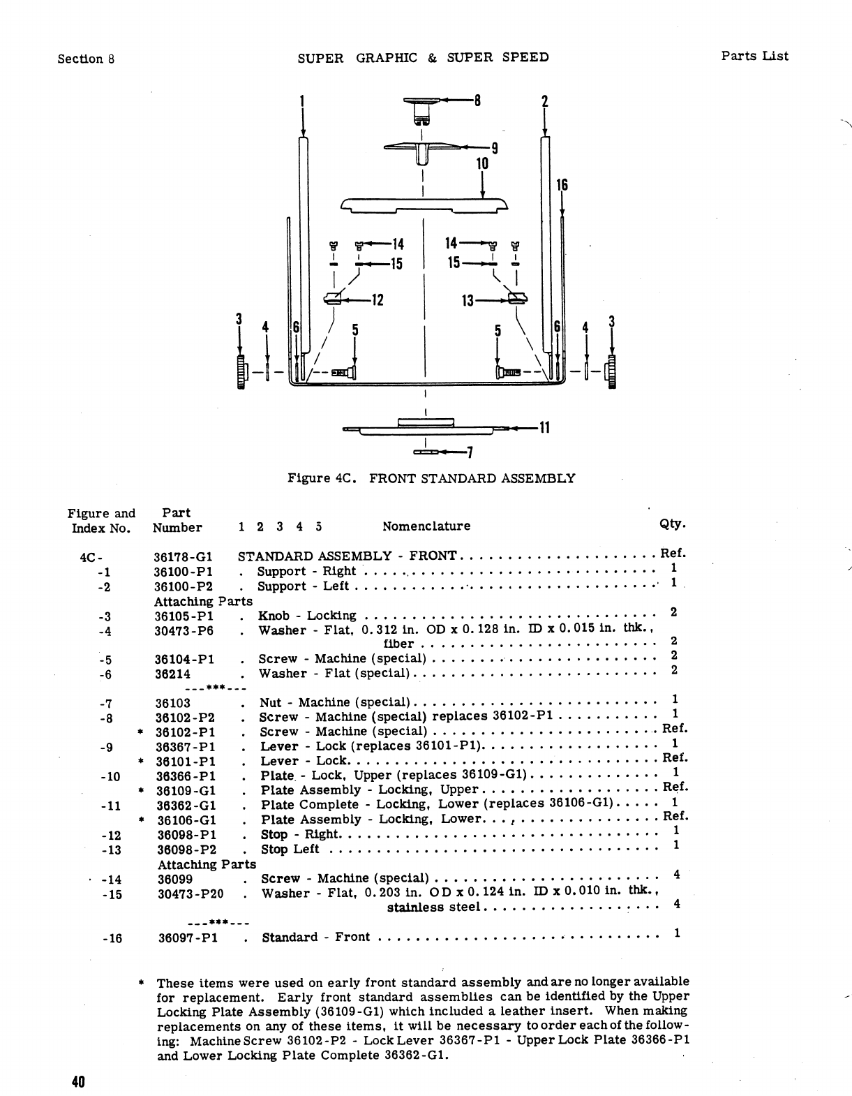 Graflex Super Graphic Service Instructions And Parts Catalog Speed