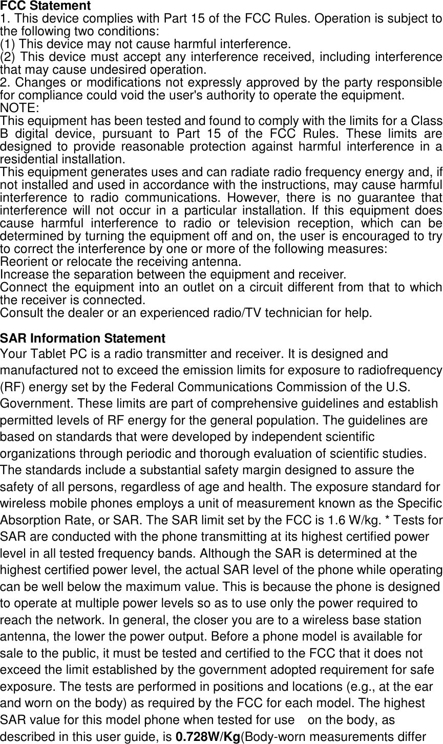 Page 2 of Grand Electronics K1S1 Tablet PC User Manual 