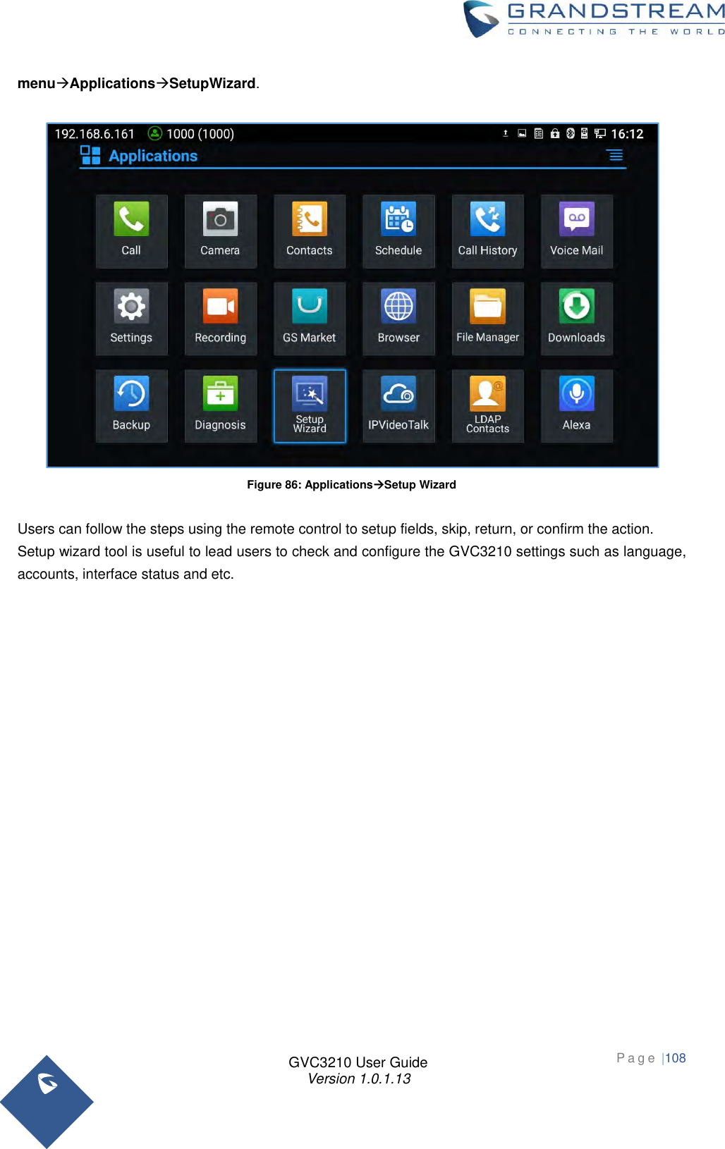 Page 108 of Grandstream Networks GVC3210RMT Bluetooth Remote Control User Manual   NEW 1213