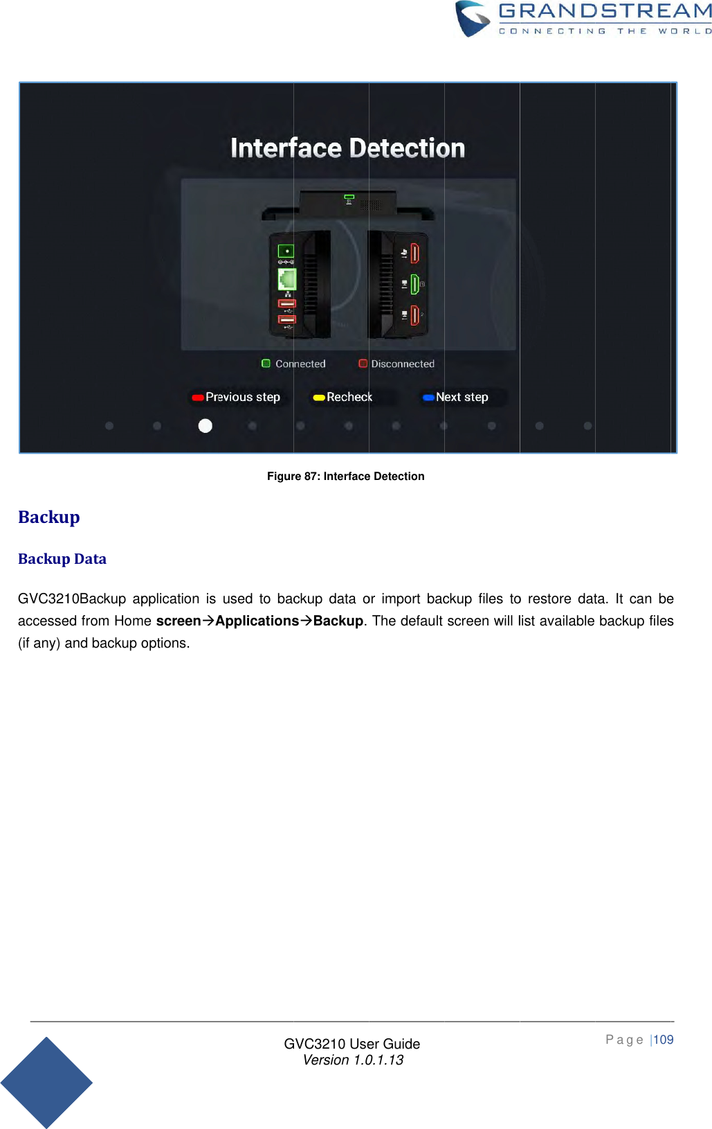 Page 109 of Grandstream Networks GVC3210RMT Bluetooth Remote Control User Manual   NEW 1213