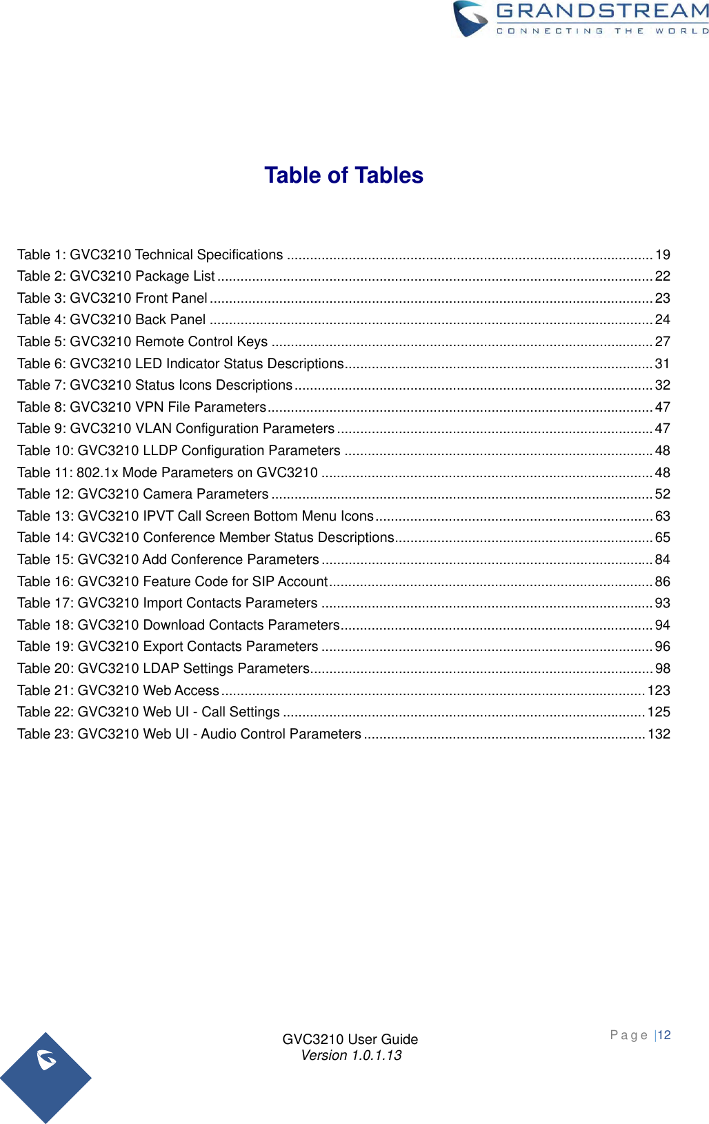 Page 12 of Grandstream Networks GVC3210RMT Bluetooth Remote Control User Manual   NEW 1213