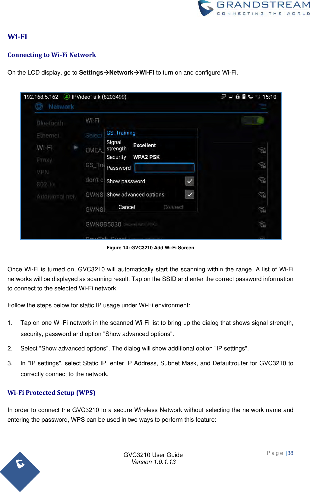 Page 38 of Grandstream Networks GVC3210RMT Bluetooth Remote Control User Manual   NEW 1213