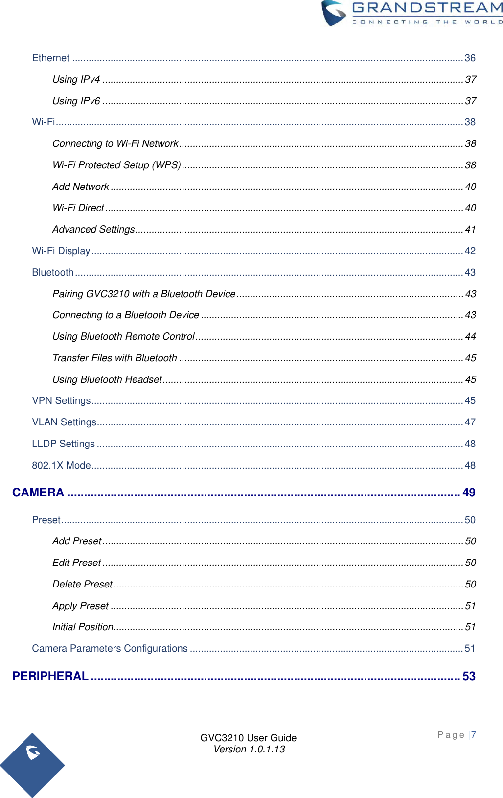 Page 7 of Grandstream Networks GVC3210RMT Bluetooth Remote Control User Manual   NEW 1213