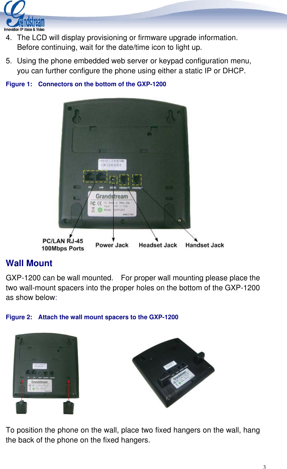 Page 3 of 6 - Grandstream-Networks Grandstream-Networks-Grandstream-Gxp-1200-Users-Manual GXP1200QuickInstallGuide