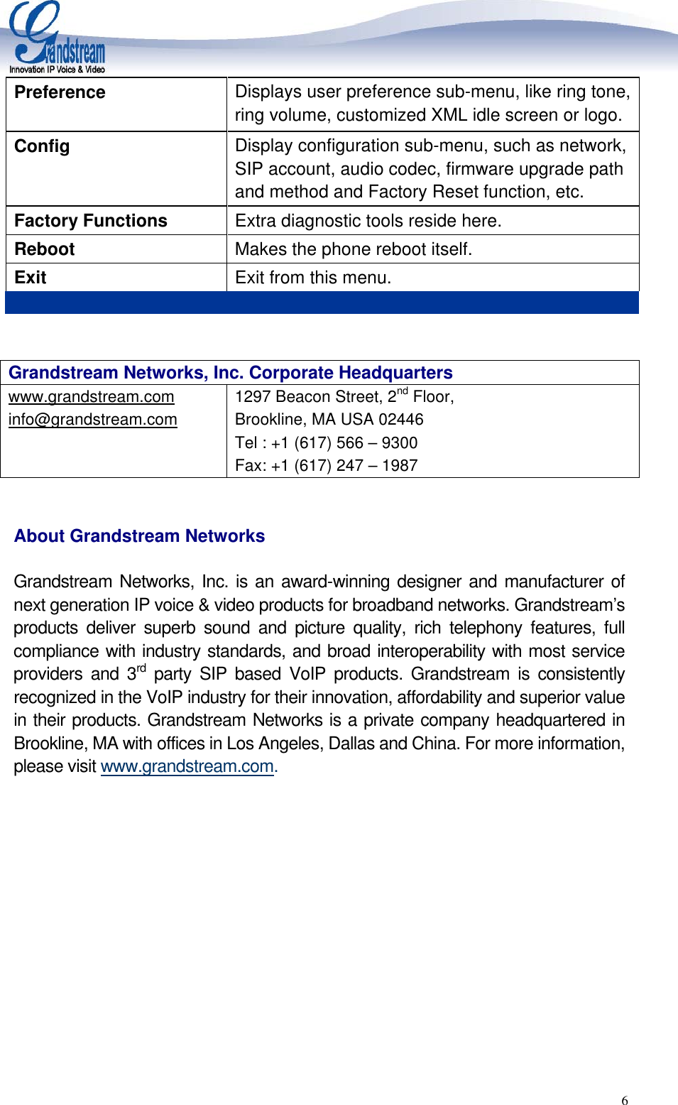 Page 6 of 6 - Grandstream-Networks Grandstream-Networks-Grandstream-Gxp-1200-Users-Manual GXP1200QuickInstallGuide