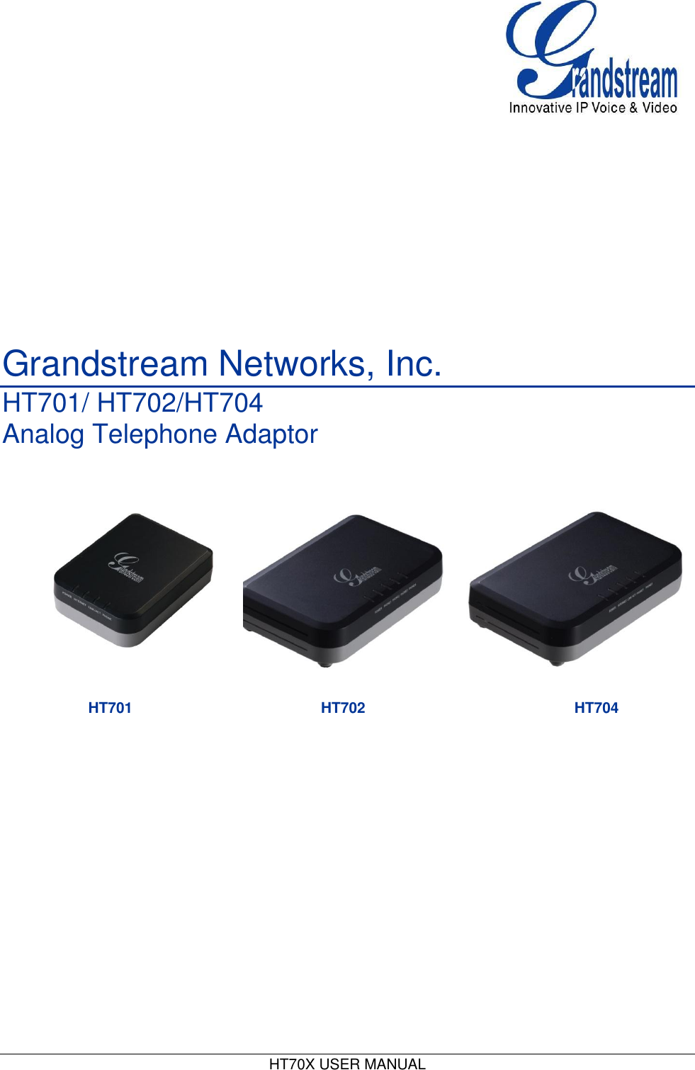 Grandstream Networks Telephone Accessories Ht702 Users Manual