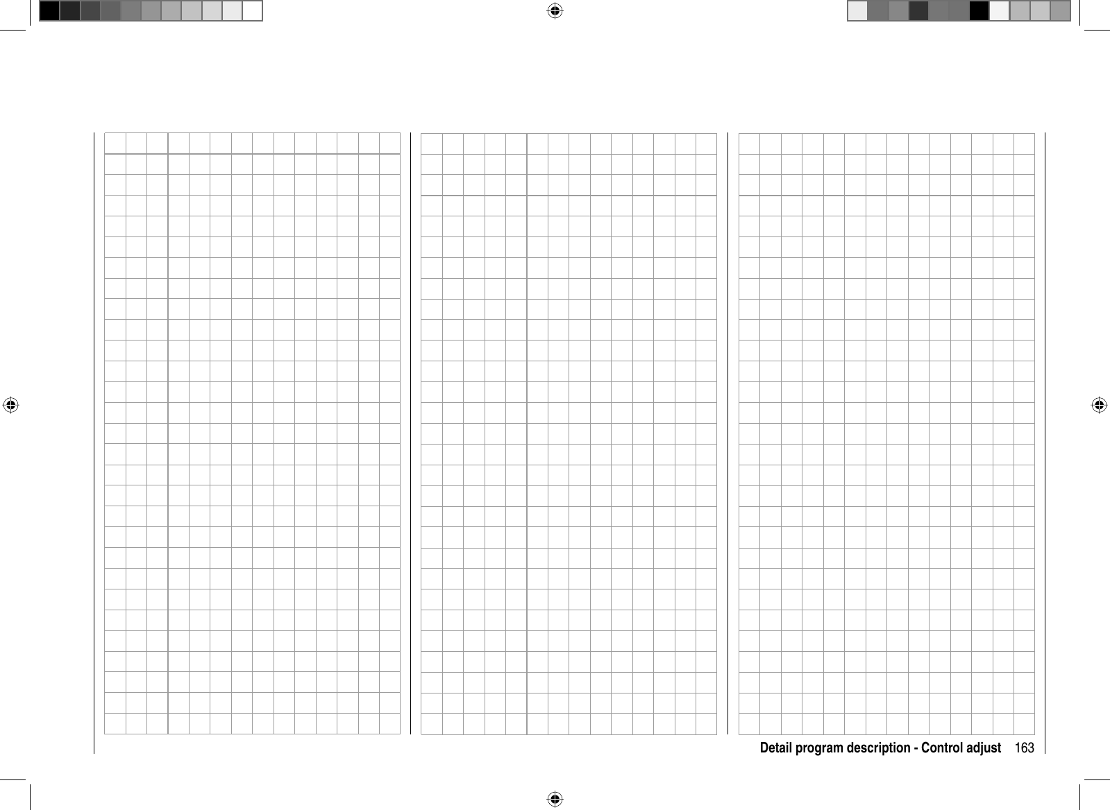 163Detail program description - Control adjust