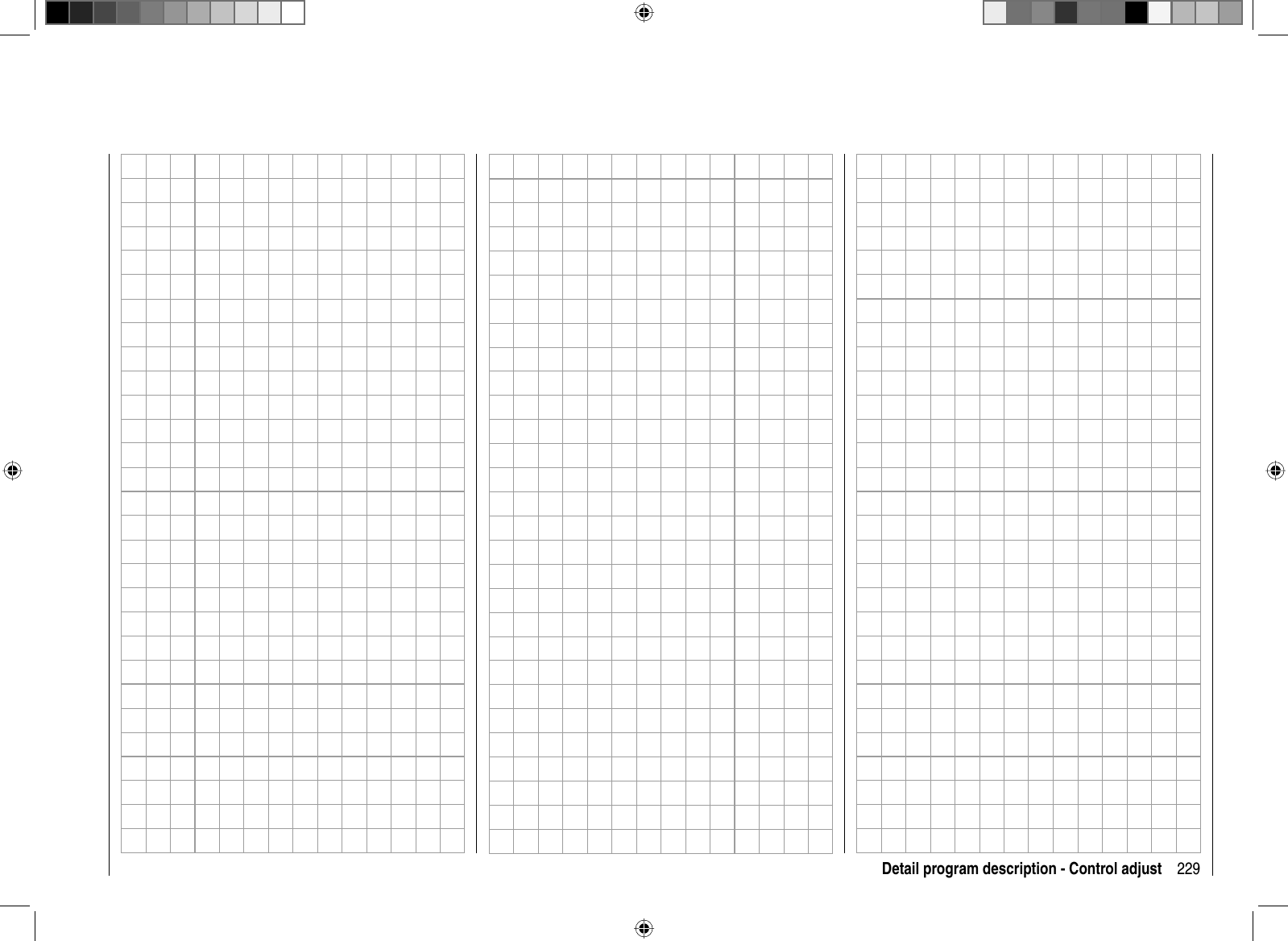 229Detail program description - Control adjust