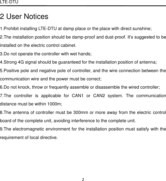 Page 6 of Gree Electric Appliances of Zhuhai IE6033CF2 LTE DTU User Manual Owner s Manual