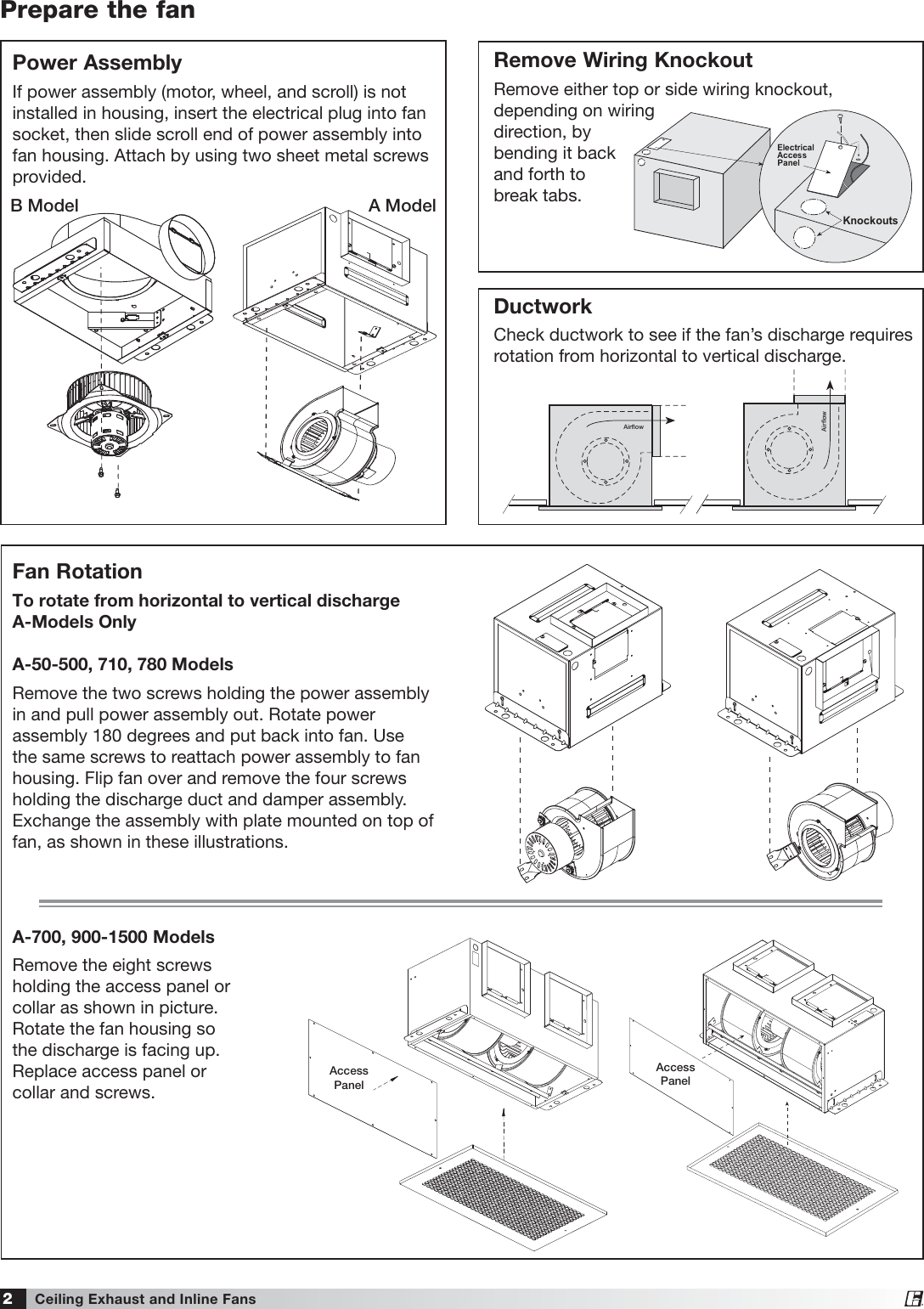 Greenheck Fan Ceiling Exhaust And Inline Fans 747680 Users Manual