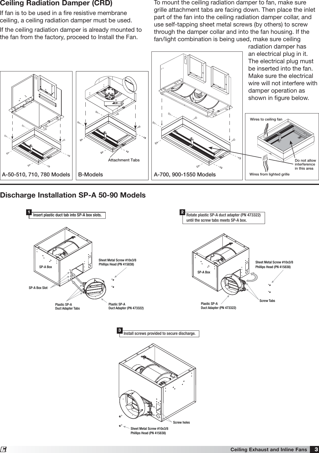 Greenheck Fan Ceiling Exhaust And Inline Fans 747680 Users Manual