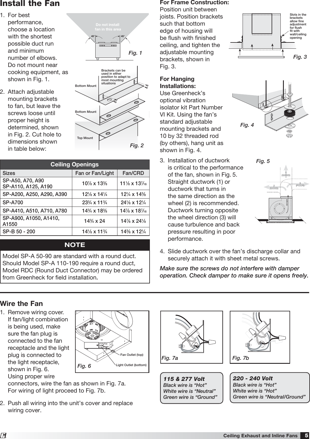 Page 5 of 8 - Greenheck-Fan Greenheck-Fan-Ceiling-Exhaust-And-Inline-Fans-747680-Users-Manual-  Greenheck-fan-ceiling-exhaust-and-inline-fans-747680-users-manual