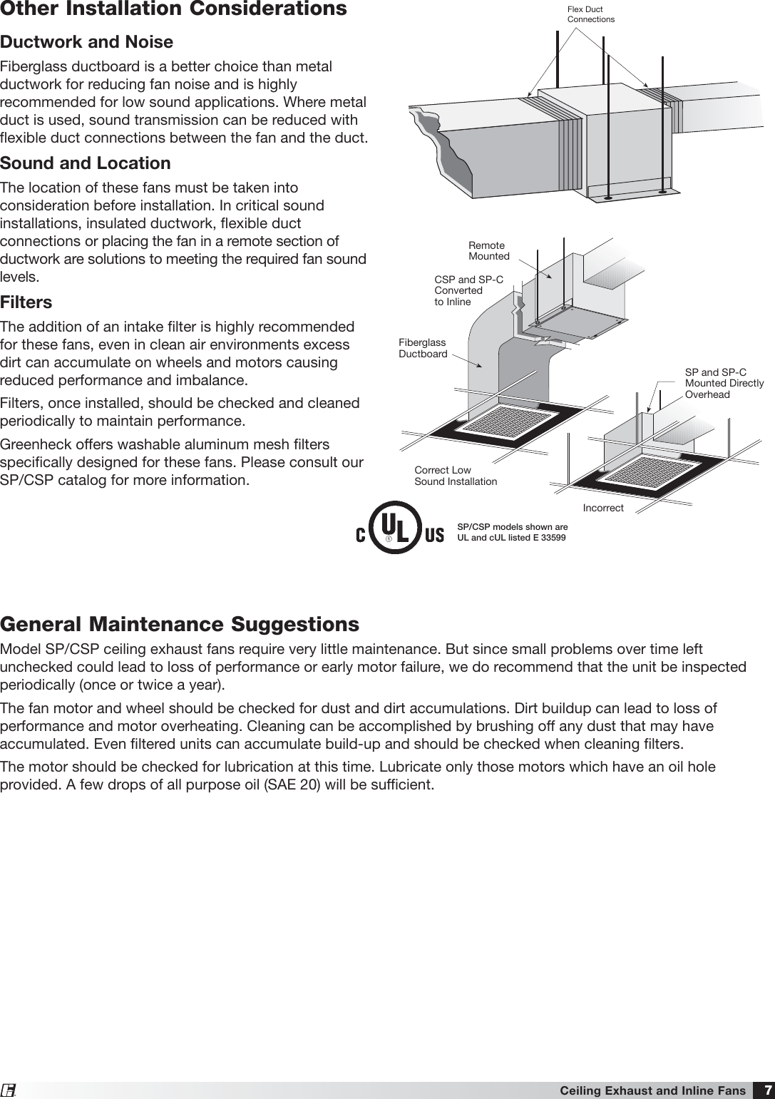 Page 7 of 8 - Greenheck-Fan Greenheck-Fan-Ceiling-Exhaust-And-Inline-Fans-747680-Users-Manual-  Greenheck-fan-ceiling-exhaust-and-inline-fans-747680-users-manual