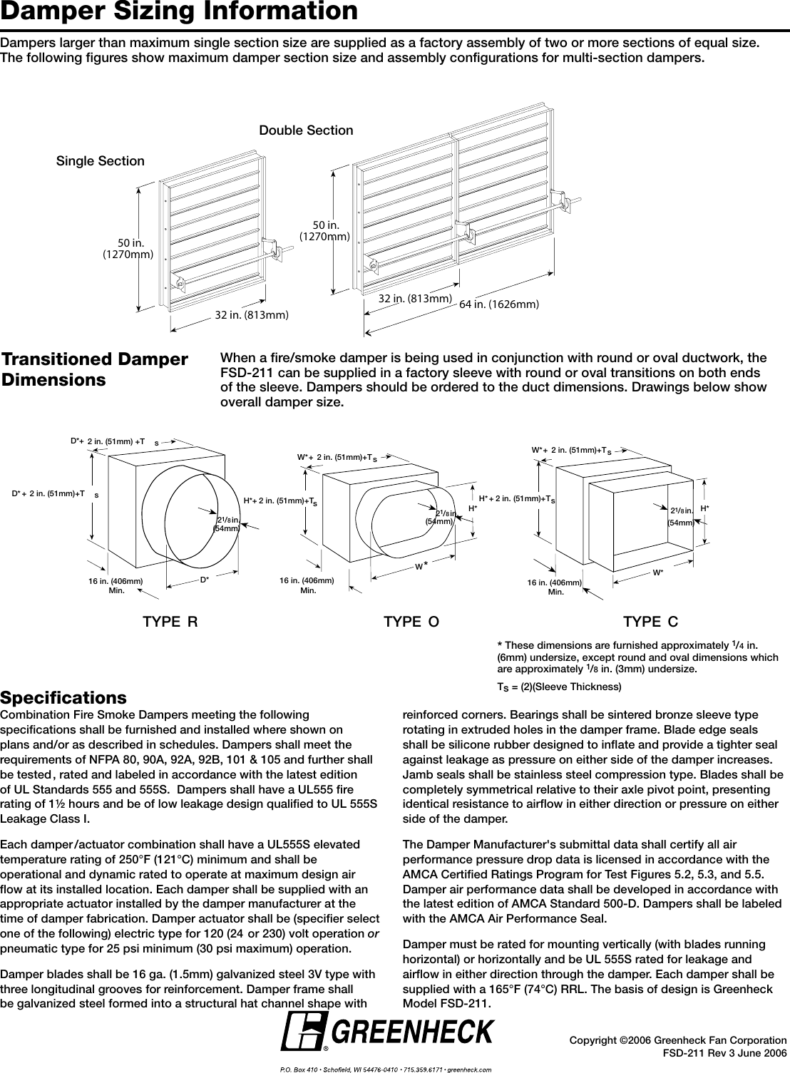 Page 7 of 7 - Greenheck-Fan Greenheck-Fan-Combination-Fire-Smoke-Damper-Fsd-211-Users-Manual-  Greenheck-fan-combination-fire-smoke-damper-fsd-211-users-manual