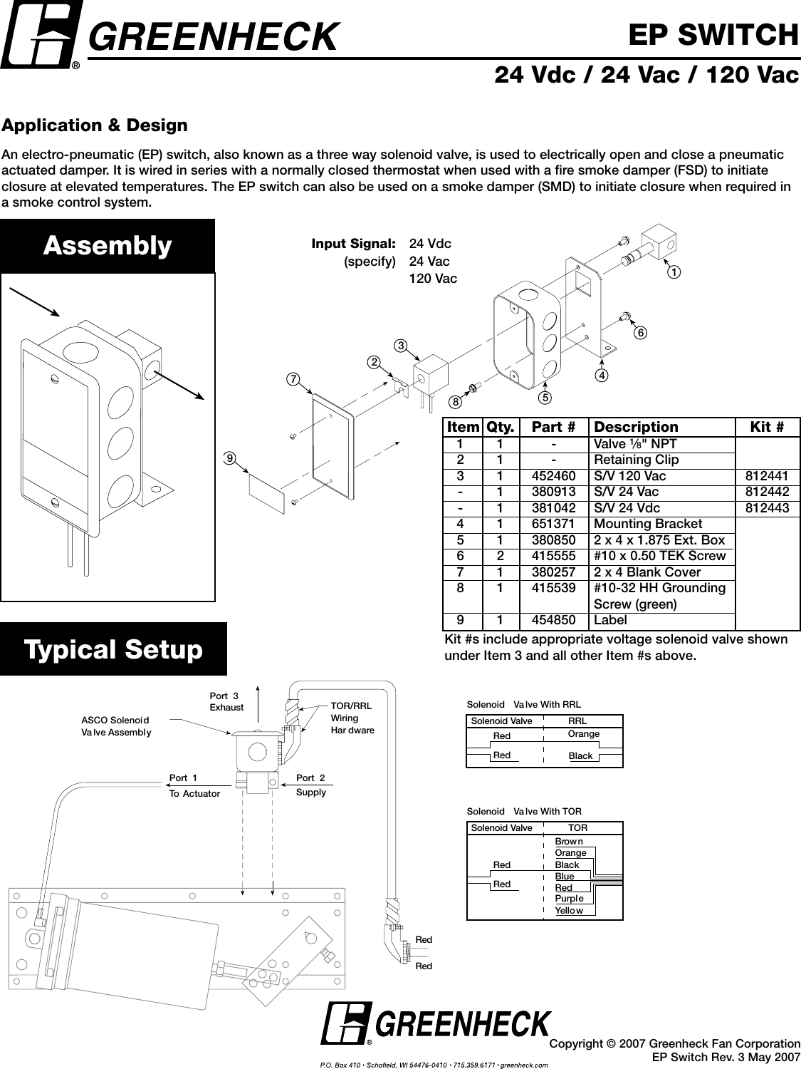 Page 1 of 1 - Greenheck-Fan Greenheck-Fan-Ep-Switch-Users-Manual-  Greenheck-fan-ep-switch-users-manual