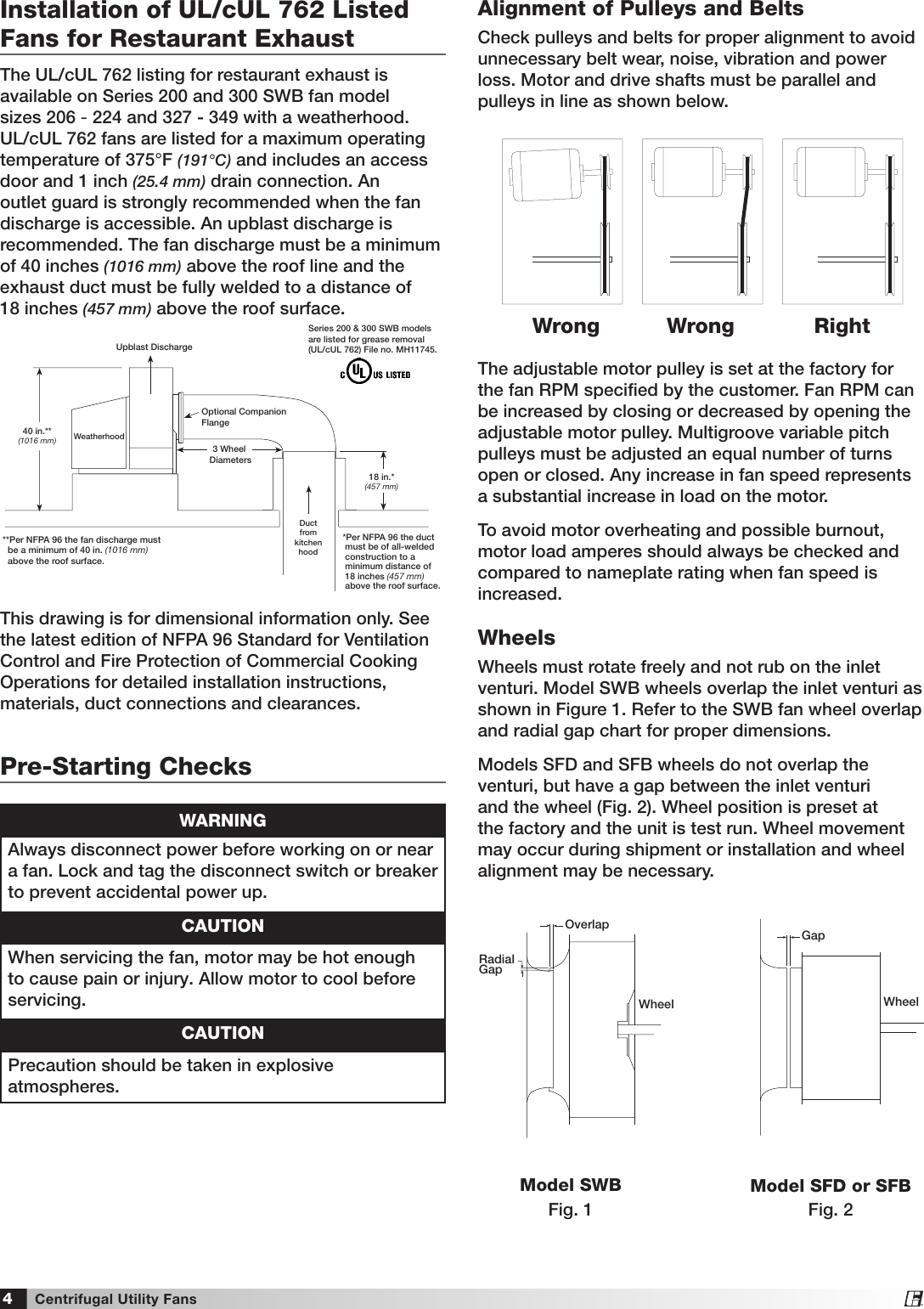 Page 4 of 8 - Greenheck-Fan Greenheck-Fan--Sfd-Users-Manual-  Greenheck-fan--sfd-users-manual