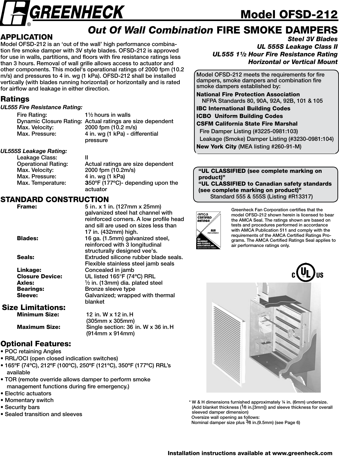 Page 1 of 6 - Greenheck-Fan Greenheck-Fan-Steel-3V-Blades-Ofsd-212-Users-Manual-  Greenheck-fan-steel-3v-blades-ofsd-212-users-manual