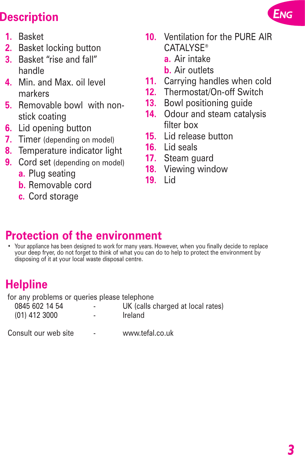Page 3 of 12 - Groupe-Seb-Usa-T-Fal Groupe-Seb-Usa-T-Fal-Azura-Fryer-Users-Manual- Azura_GB_5062627  Groupe-seb-usa-t-fal-azura-fryer-users-manual