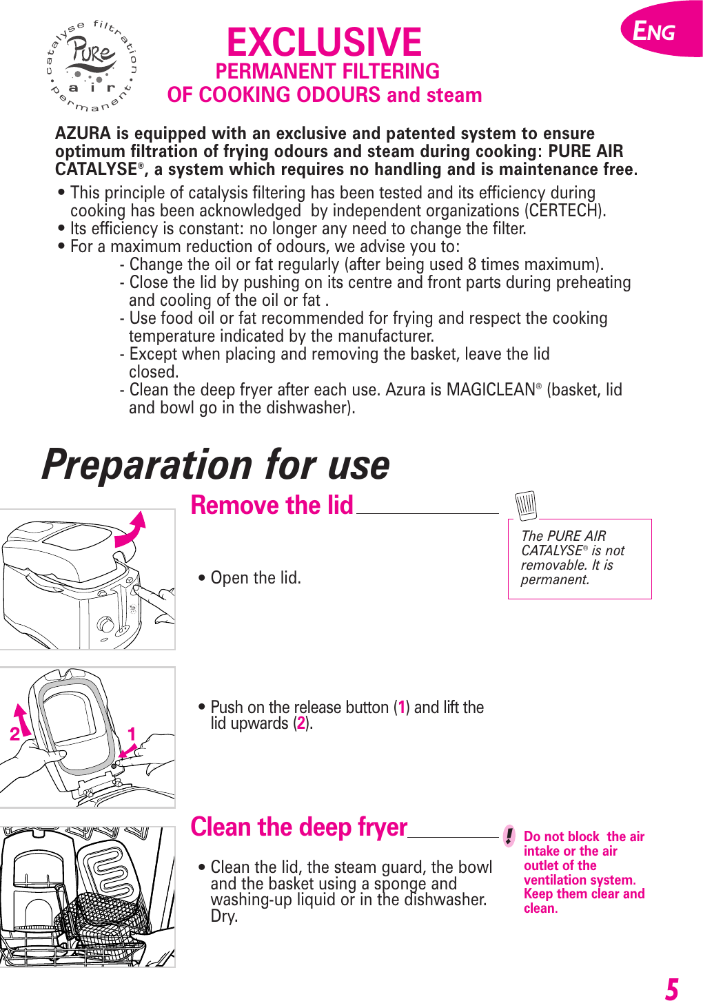 Page 5 of 12 - Groupe-Seb-Usa-T-Fal Groupe-Seb-Usa-T-Fal-Azura-Fryer-Users-Manual- Azura_GB_5062627  Groupe-seb-usa-t-fal-azura-fryer-users-manual