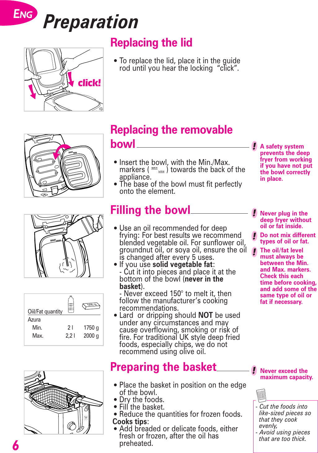 Page 6 of 12 - Groupe-Seb-Usa-T-Fal Groupe-Seb-Usa-T-Fal-Azura-Fryer-Users-Manual- Azura_GB_5062627  Groupe-seb-usa-t-fal-azura-fryer-users-manual