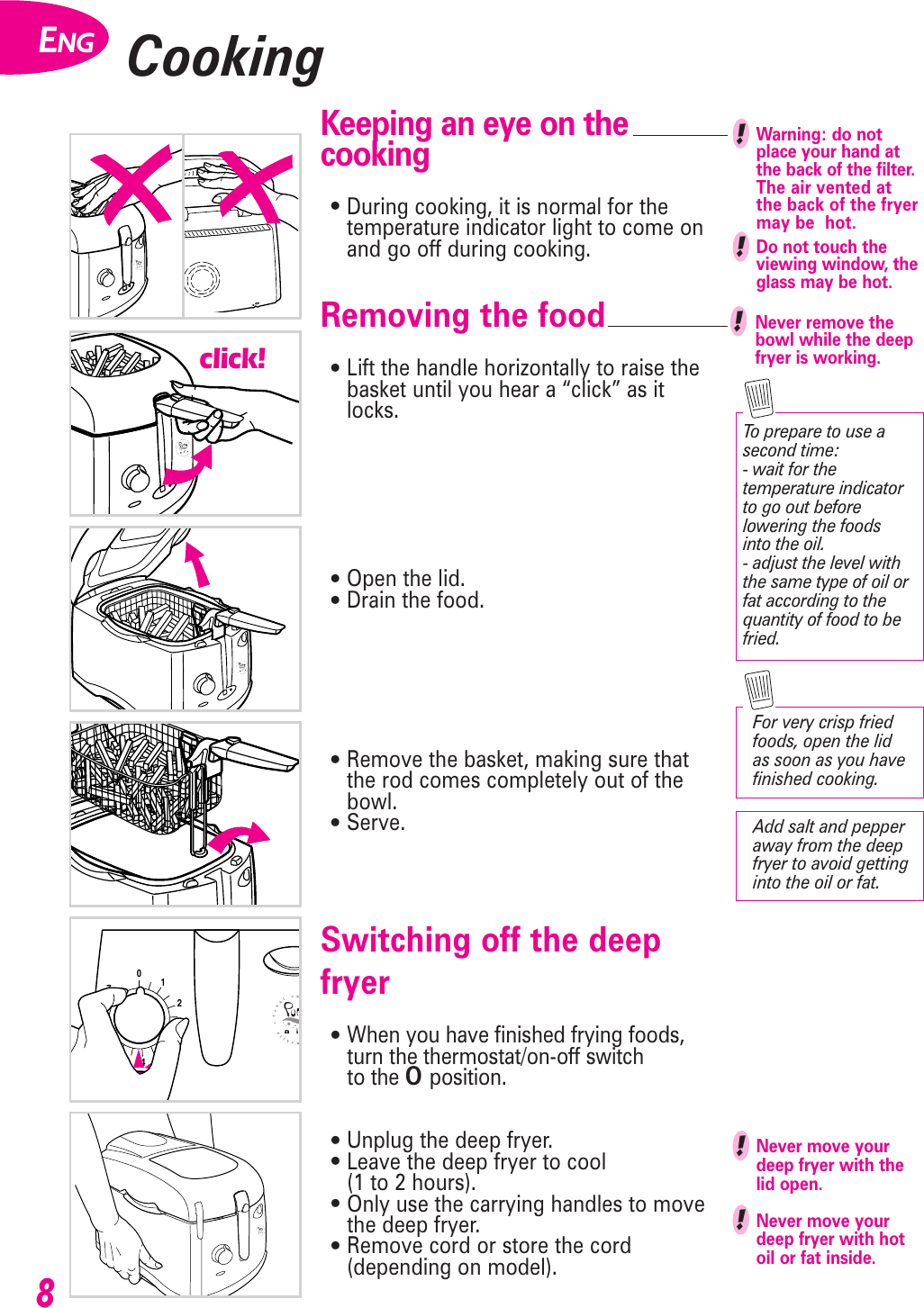 Page 8 of 12 - Groupe-Seb-Usa-T-Fal Groupe-Seb-Usa-T-Fal-Azura-Fryer-Users-Manual- Azura_GB_5062627  Groupe-seb-usa-t-fal-azura-fryer-users-manual