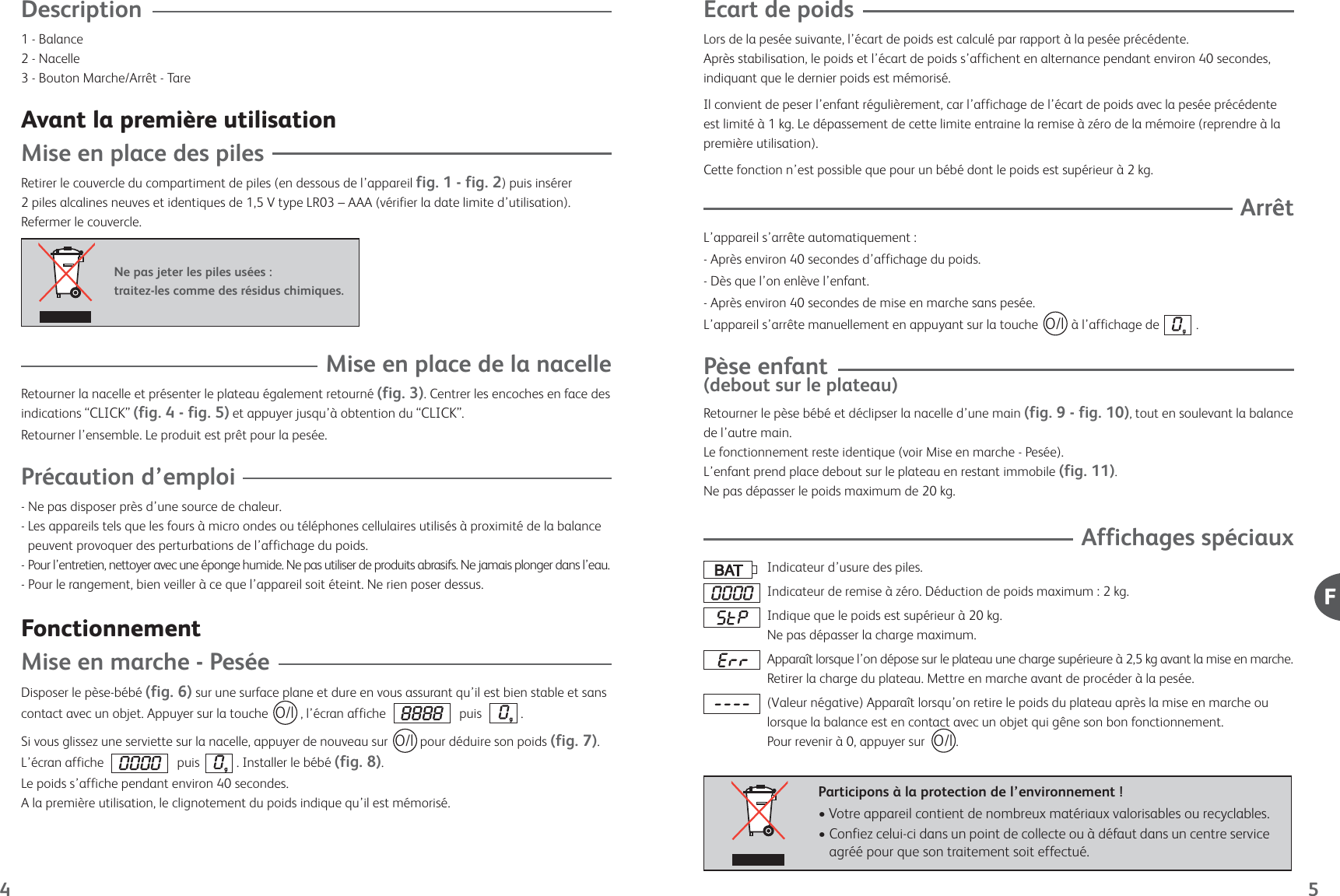 Page 3 of 4 - Groupe-Seb-Usa-T-Fal Groupe-Seb-Usa-T-Fal-Pse-Bb-Users-Manual- TEFAL 211424 Livret Pèse BB  Groupe-seb-usa-t-fal-pse-bb-users-manual