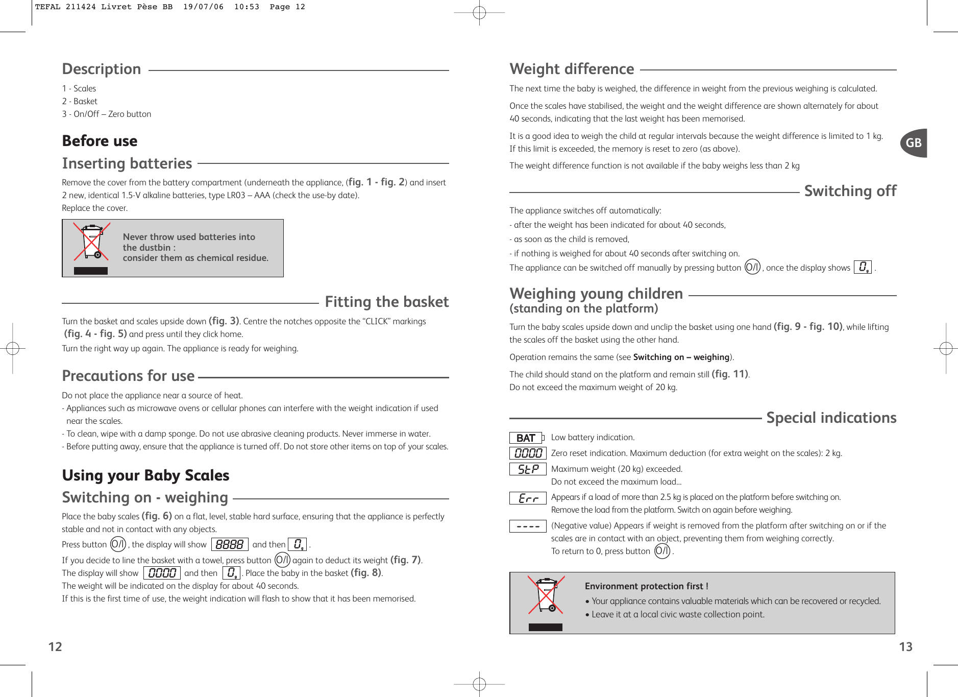 Page 4 of 4 - Groupe-Seb-Usa-T-Fal Groupe-Seb-Usa-T-Fal-Pse-Bb-Users-Manual- TEFAL 211424 Livret Pèse BB  Groupe-seb-usa-t-fal-pse-bb-users-manual