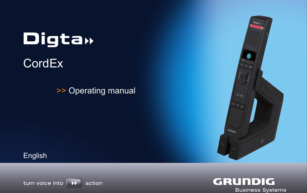 CordEx >> Operating manualEnglish