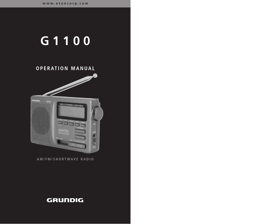 Page 1 of 7 - Grundig Grundig-G1100-Users-Manual- FR200_apr14  Grundig-g1100-users-manual