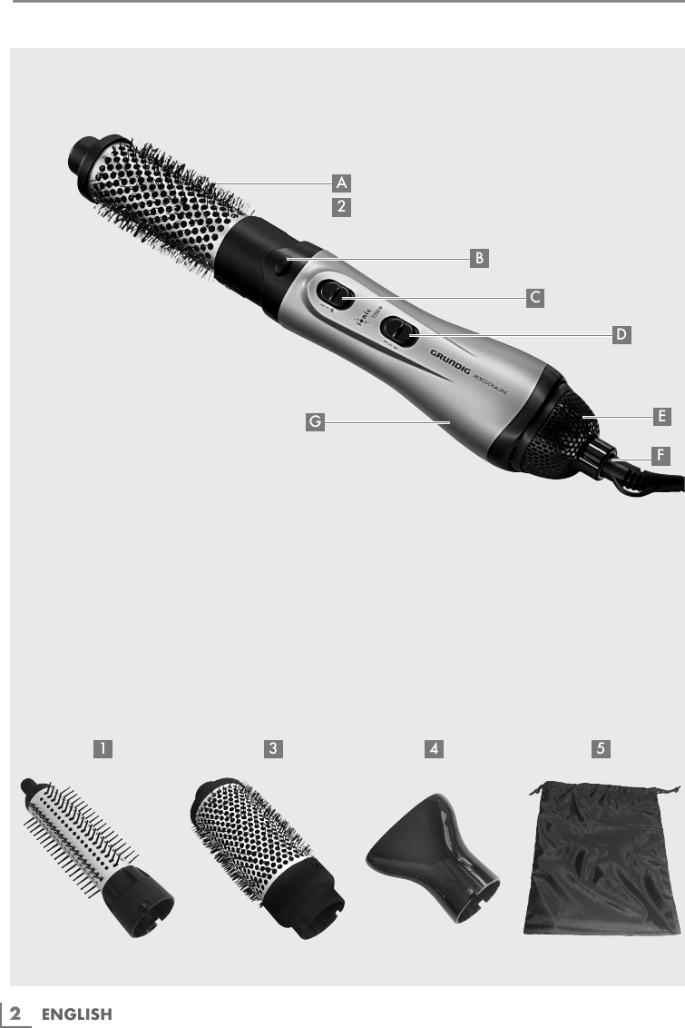 Page 2 of 7 - Grundig Grundig-Professional-Hair-Styler-Hs-8980-Users-Manual- 02_HS 8980_en  Grundig-professional-hair-styler-hs-8980-users-manual