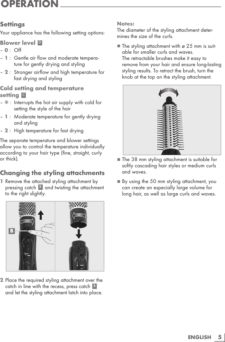 Page 5 of 7 - Grundig Grundig-Professional-Hair-Styler-Hs-8980-Users-Manual- 02_HS 8980_en  Grundig-professional-hair-styler-hs-8980-users-manual
