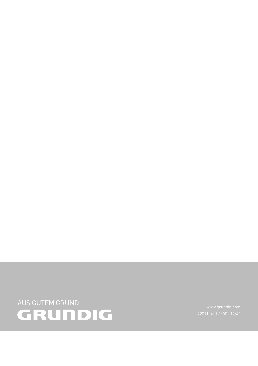 Page 8 of 8 - Grundig Grundig-Table-Radio-Tr-1200-Users-Manual-  Grundig-table-radio-tr-1200-users-manual