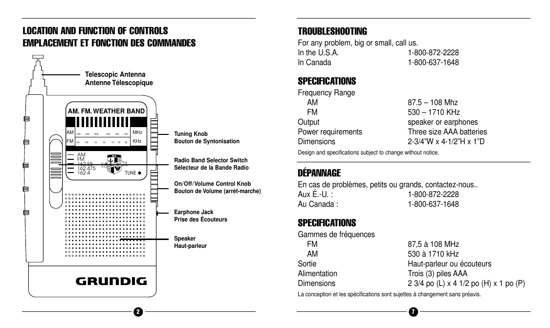 Page 7 of 7 - Grundig Grundig-Weather-Am-Fm-Radio-Users-Manual-  Grundig-weather-am-fm-radio-users-manual