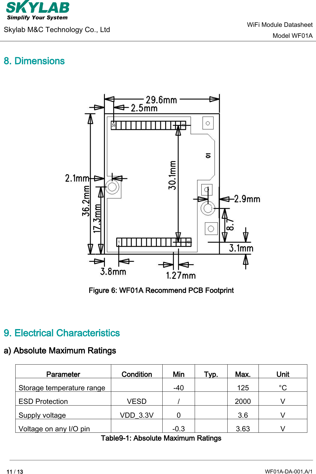 Page 11 of GuangZhou Ostec Electronic Technology WF01A WiFi Module User Manual